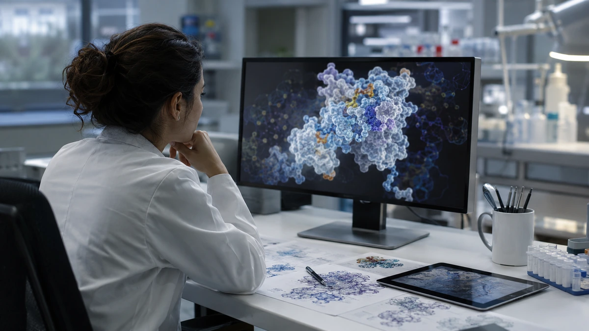 Biotech AI models and tools illustration