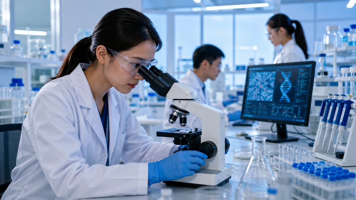 Biotech AI news illustration
