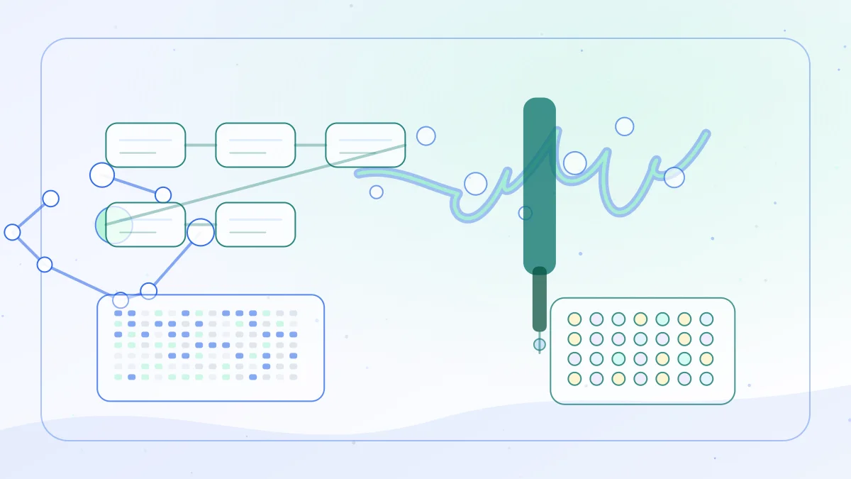 Biotech models and bio tools illustration